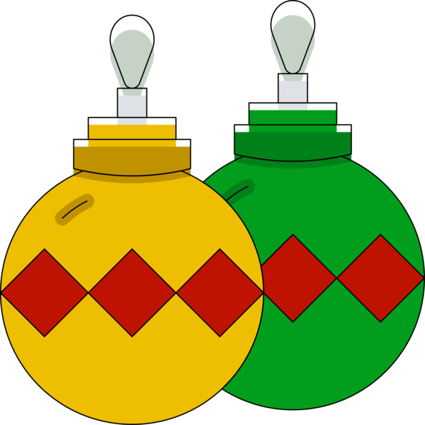 Transparent Christmas Green Yellow Holiday ornament for Christmas Bulbs for Christmas