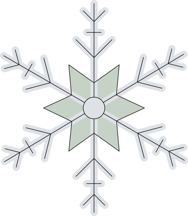 Transparent Christmas Line oregon pine Snowflake for Snowflake for Christmas