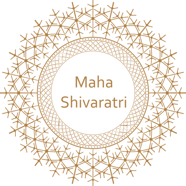 Transparent Maha Shivaratri Text Line Circle for Happy Maha Shivaratri for Maha Shivaratri