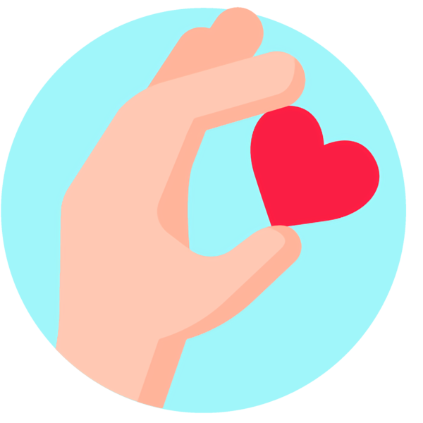Transparent Valentine's Day Hand Finger Heart for Valentine Heart for Valentines Day