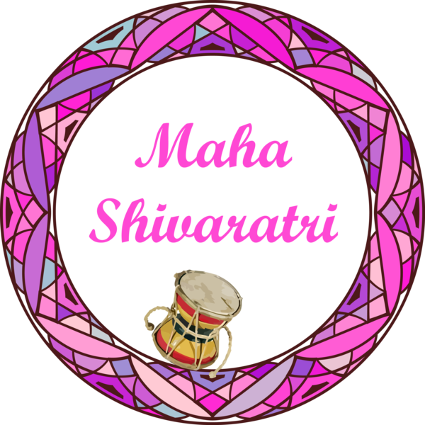 Transparent Maha Shivaratri Pink Magenta Circle for Happy Maha Shivaratri for Maha Shivaratri