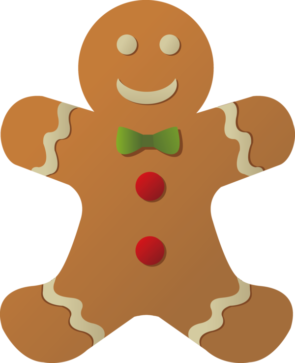 Transparent Christmas Gingerbread Cartoon Dessert for Gingerbread for Christmas
