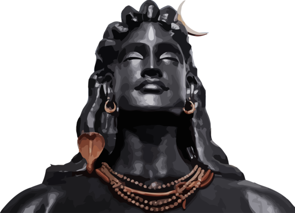 Transparent Maha Shivaratri Sculpture Head Statue for Happy Maha Shivaratri for Maha Shivaratri
