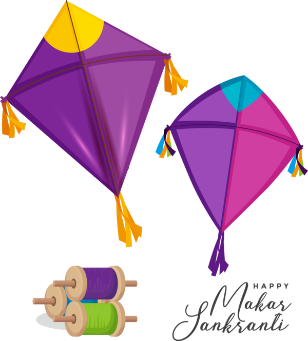 Transparent Makar Sankranti Purple Kite Sport kite for Happy Makar Sankranti for Makar Sankranti