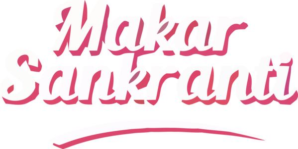 Transparent Makar Sankranti Text Font Pink for Happy Makar Sankranti for Makar Sankranti