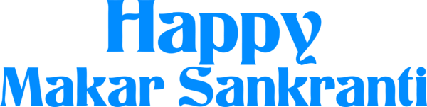 Transparent Makar Sankranti Text Font Electric blue for Happy Makar Sankranti for Makar Sankranti