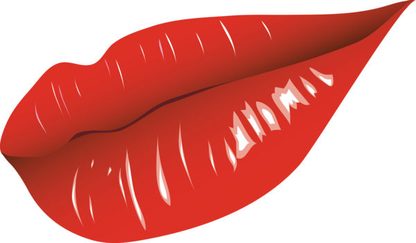 Transparent Valentine's Day Lip Red Mouth for Kiss for Valentines Day