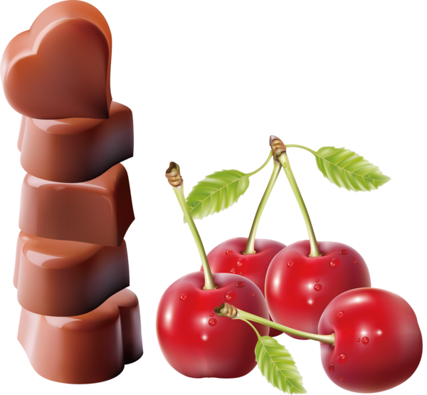 Transparent Valentine's Day Cherry Fruit Natural foods for Chocolates for Valentines Day