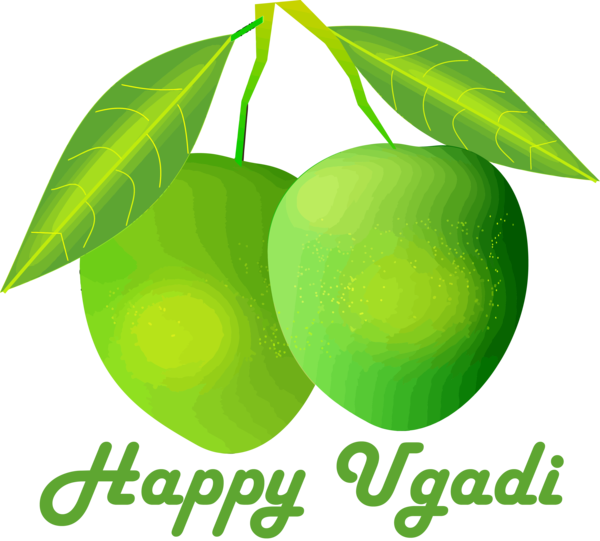 Transparent Ugadi Leaf Green Tree for Happy Ugadi for Ugadi
