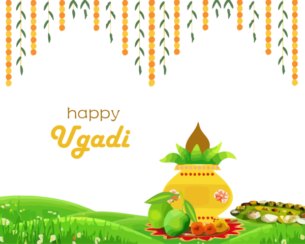 Transparent Ugadi Natural foods Food group Leaf for Happy Ugadi for Ugadi