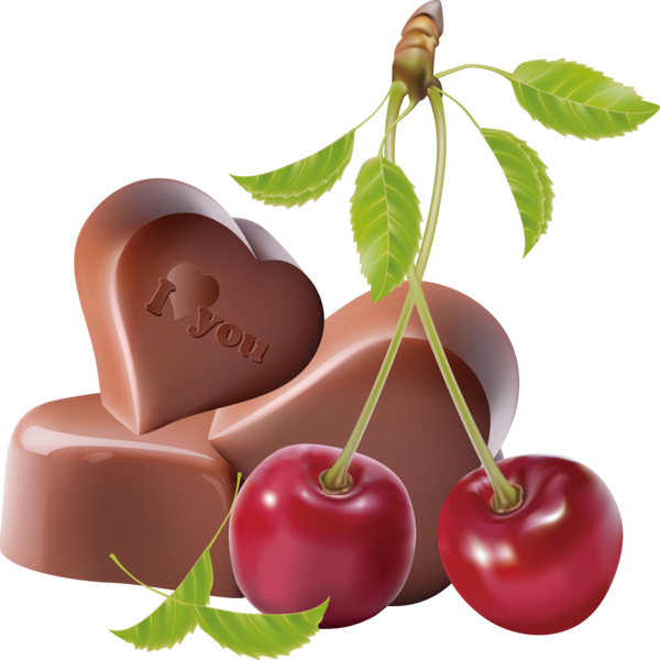 Transparent Valentine's Day Cherry Fruit Plant for Chocolates for Valentines Day