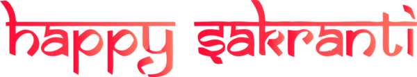 Transparent Makar Sankranti Text Red Font for Happy Makar Sankranti for Makar Sankranti