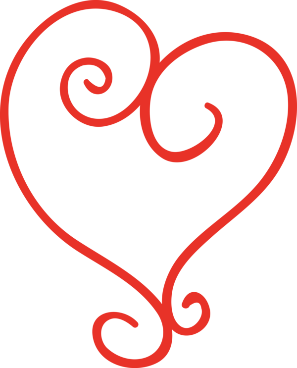 Transparent Valentine's Day Heart Line Line art for Valentine Heart for Valentines Day