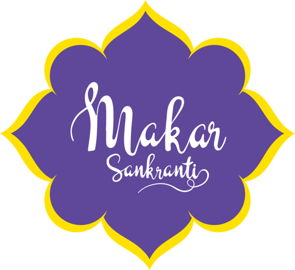 Transparent Makar Sankranti Text Logo Yellow for Happy Makar Sankranti for Makar Sankranti