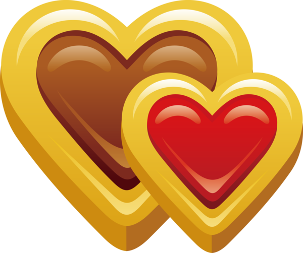 Transparent Valentine's Day Heart Yellow Love for Valentine Heart for Valentines Day