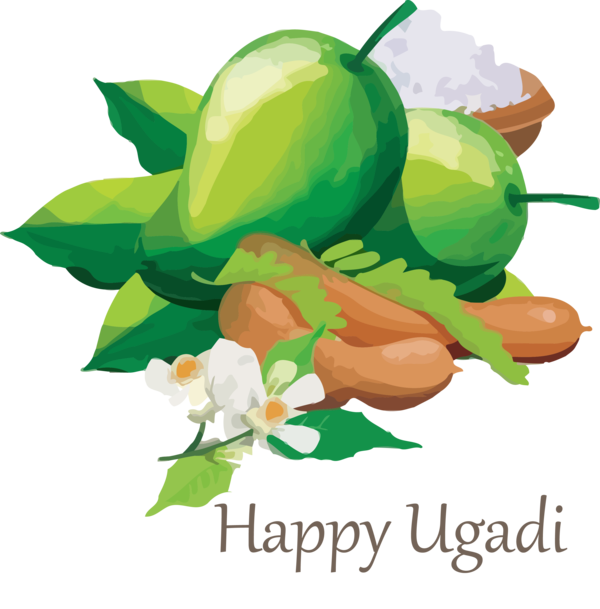 Transparent Ugadi Green Plant for Happy Ugadi for Ugadi