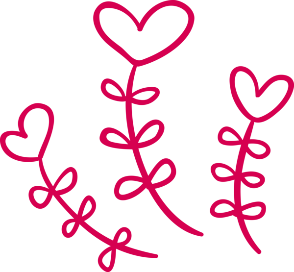Transparent Valentine's Day Pink Heart Font for Valentine Heart for Valentines Day