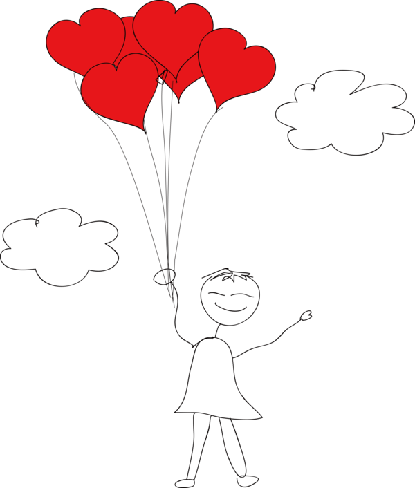 Transparent Valentine's Day Red Plant stem Cartoon for Valentines for Valentines Day