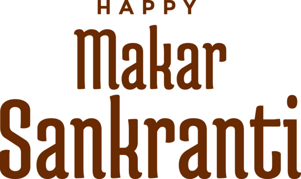 Transparent Makar Sankranti Font Text for Happy Makar Sankranti for Makar Sankranti
