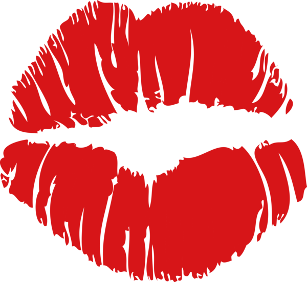 Transparent Valentine's Day Red Lip Mouth for Kiss for Valentines Day