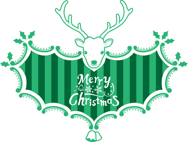 Transparent Christmas Green Logo Emblem for Christmas Fonts for Christmas