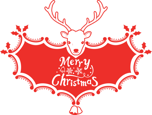 Transparent Christmas Red Deer Ornament for Christmas Fonts for Christmas