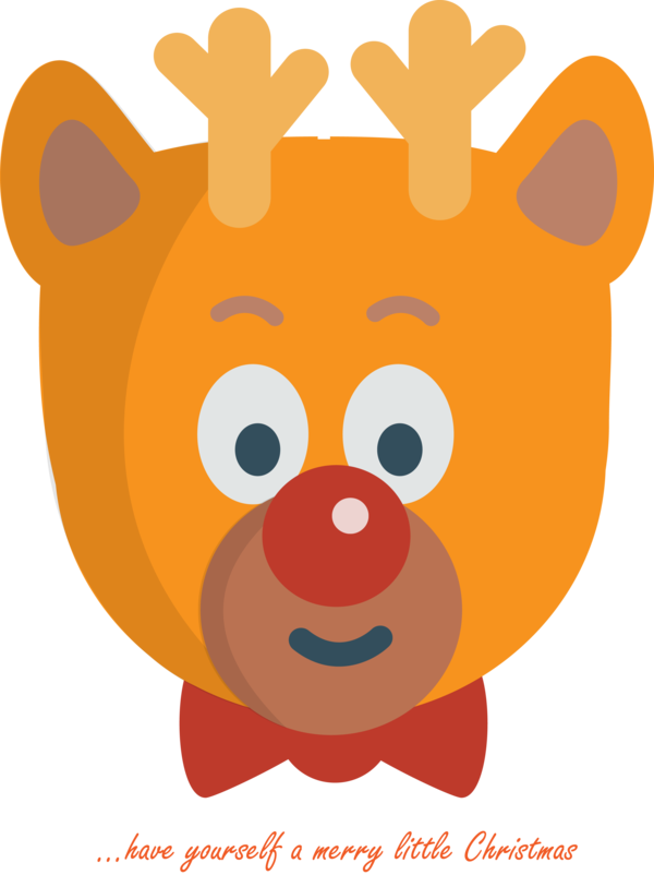 Transparent Christmas Cartoon Snout for Reindeer for Christmas