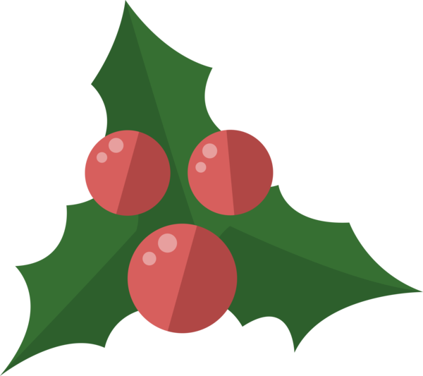Transparent Christmas Holly Leaf Green for Holly for Christmas