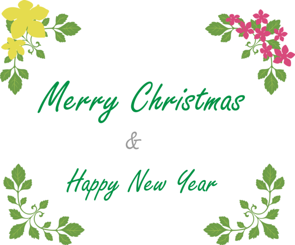 Transparent Christmas Green Text Leaf for Christmas Fonts for Christmas