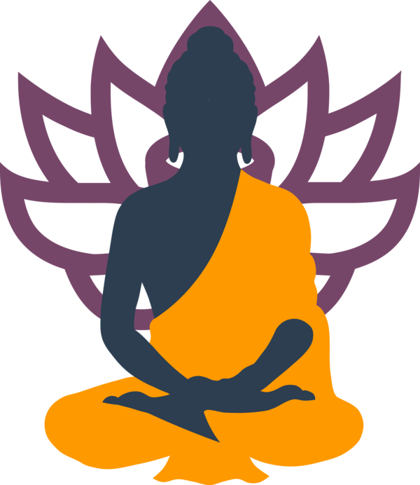 Transparent Vesak Yoga Meditation for Buddha Day for Vesak