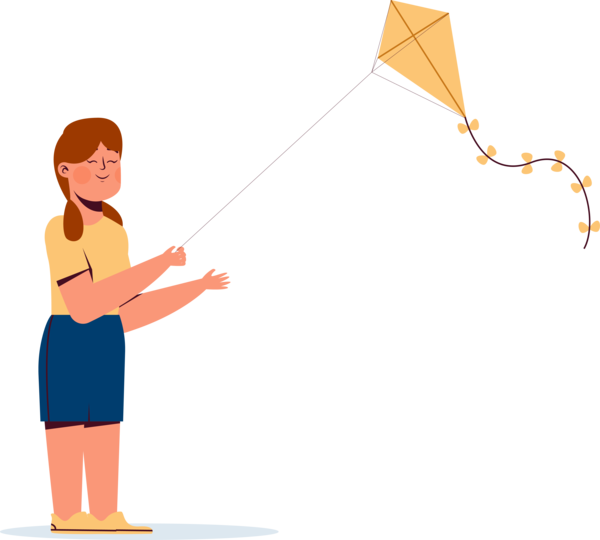 Transparent Makar Sankranti Cartoon Child Smile for Kite Flying for Makar Sankranti