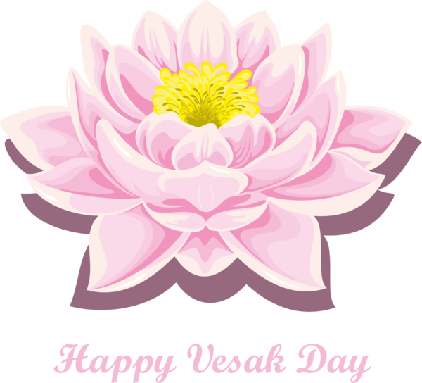 Transparent Vesak Flower Petal Pink for Buddha Day for Vesak