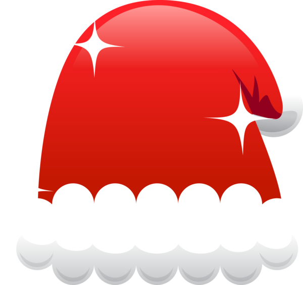 Transparent Christmas Red Cap for Santa for Christmas