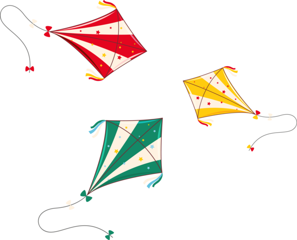 Transparent Makar Sankranti Line Font Kite for Kite Flying for Makar Sankranti