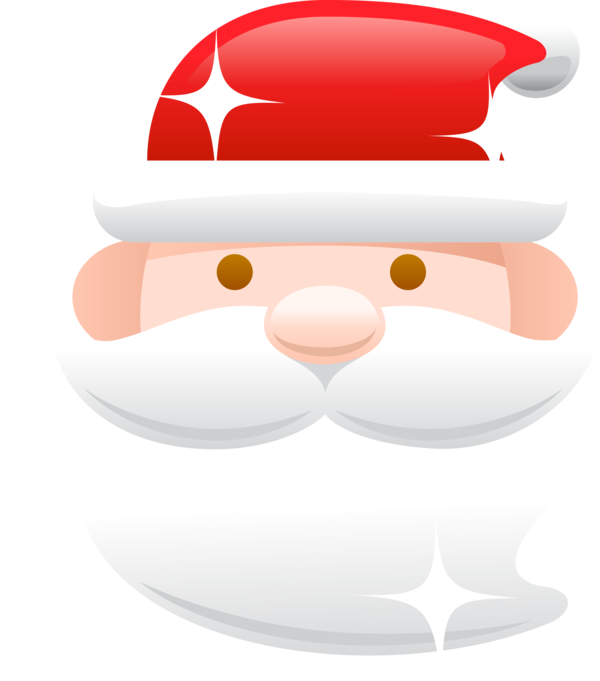 Transparent Christmas Cartoon Santa claus Moustache for Santa for Christmas