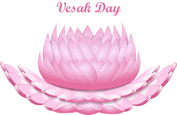 Transparent Vesak Pink Petal Costume accessory for Buddha Day for Vesak