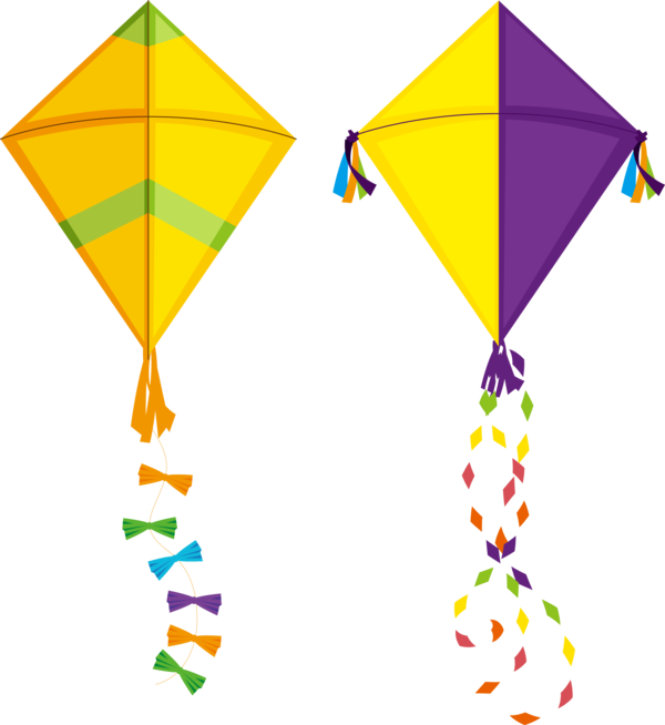 Transparent Makar Sankranti Line Kite Triangle for Kite Flying for Makar Sankranti