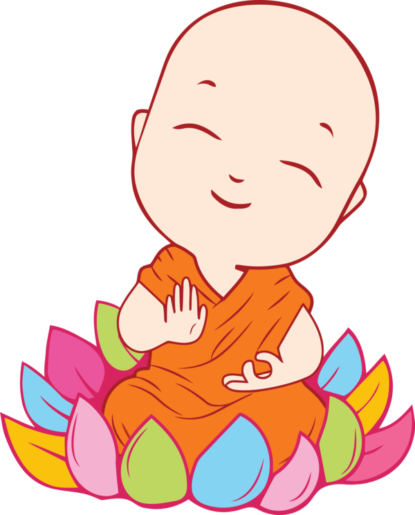 Transparent Vesak Pink Facial expression Child for Buddha Day for Vesak