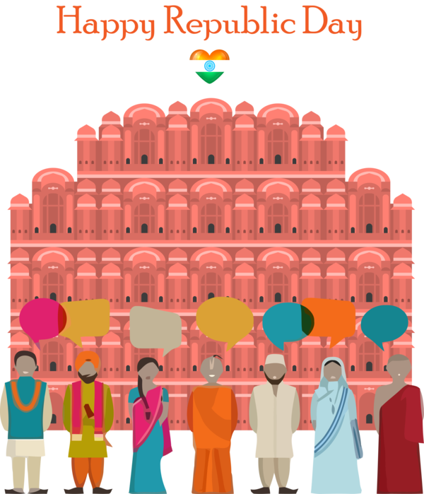Transparent India Republic Day Cartoon for Happy India Republic Day for India Republic Day