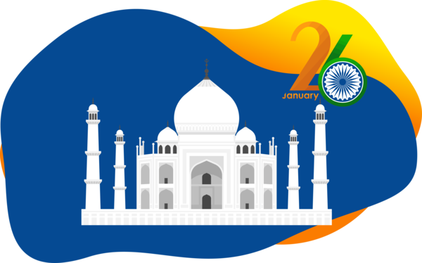 Transparent India Republic Day Landmark Mosque Architecture for Happy India Republic Day for India Republic Day