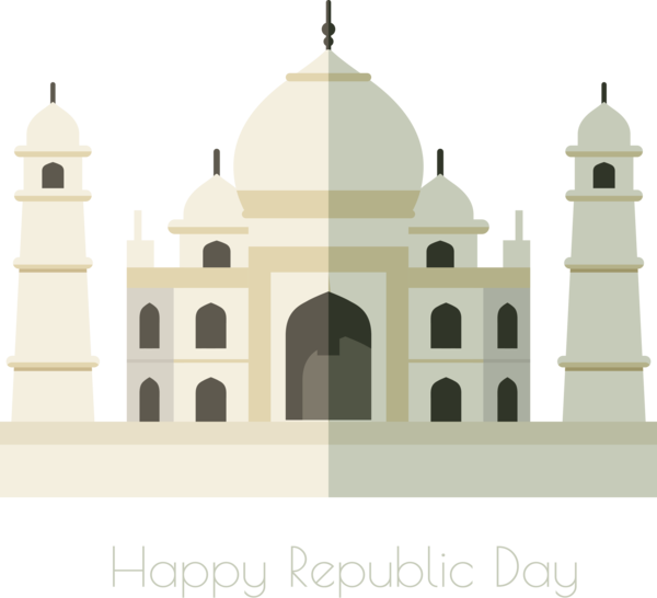 Transparent India Republic Day Landmark Mosque Arch for Happy India Republic Day for India Republic Day
