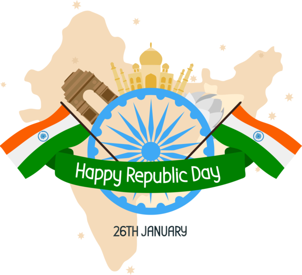 Transparent India Republic Day Logo Emblem for Happy India Republic Day for India Republic Day