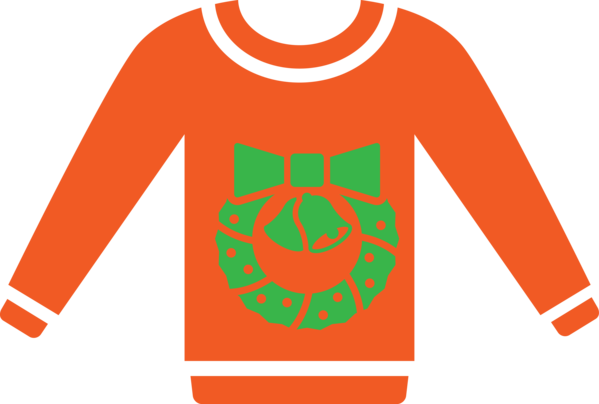 Transparent Christmas Orange Clothing Sleeve for Christmas Sweater for Christmas