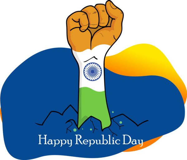 Transparent India Republic Day Hand Thumb Gesture for Happy India Republic Day for India Republic Day