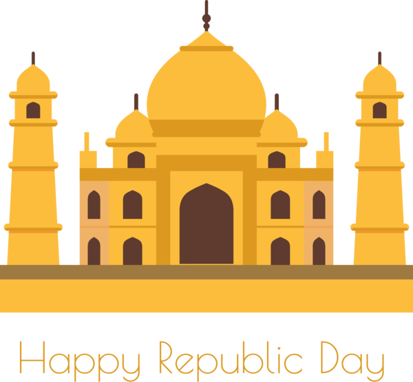 Transparent India Republic Day Landmark Yellow Holy places for Happy India Republic Day for India Republic Day