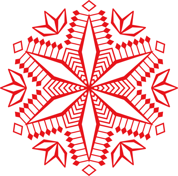 Transparent Christmas Line art Symmetry Pattern for Snowflake for Christmas