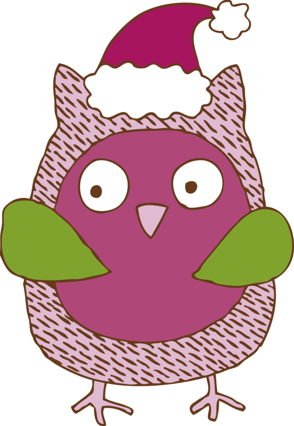 Transparent New Year Cartoon Bird Owl for Party Animal for New Year