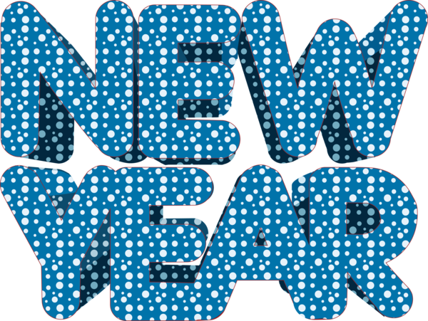 Transparent New Year Pattern Polka dot Turquoise for Happy New Year for New Year
