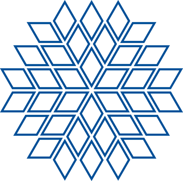 Transparent Christmas Blue Line Symmetry for Snowflake for Christmas