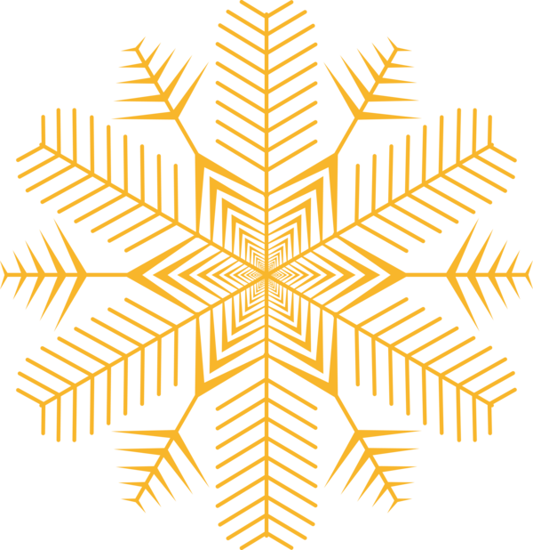 Transparent Christmas Line Yellow Leaf for Snowflake for Christmas